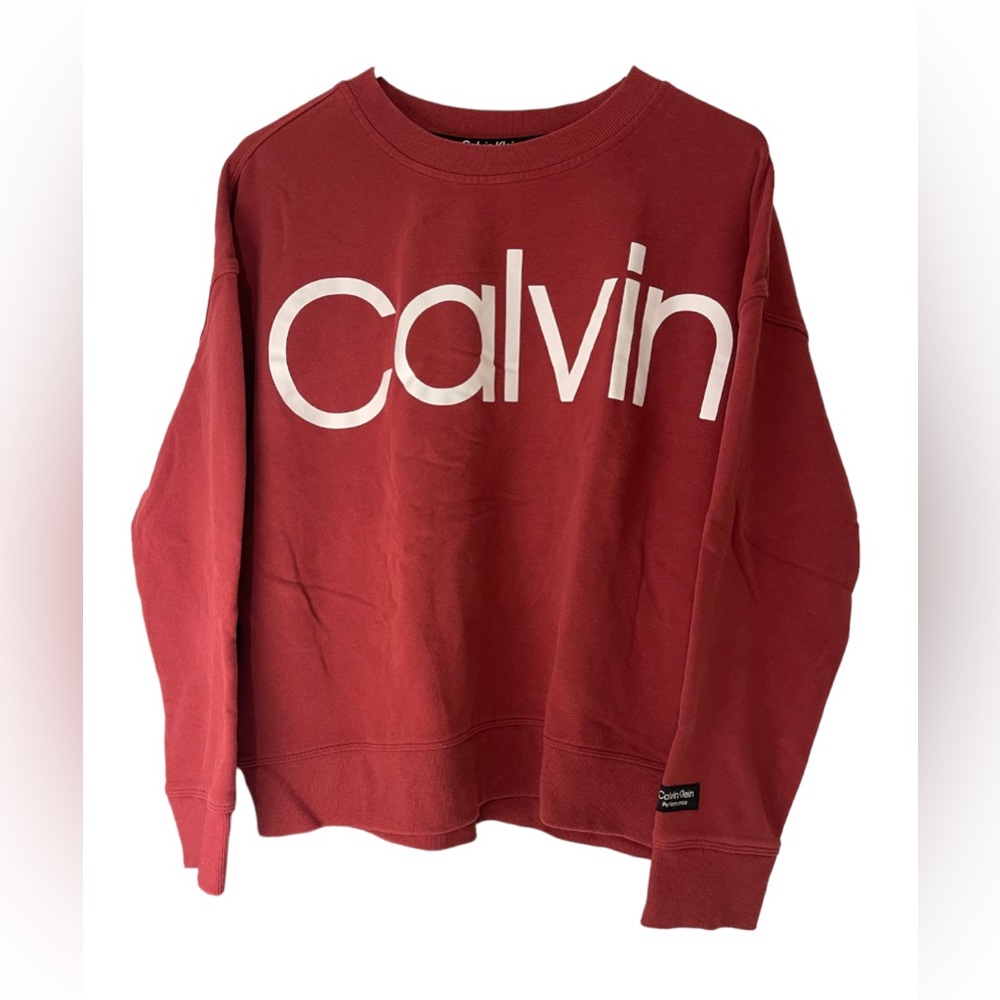 Calvin Klein cropped sweatshirt pullover women Size L
